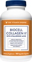 Vitamin Shoppe Biocell Collagen II s hialuronsko kislino 1000mg - spodbuja zdravo kožo, sklepe in kartilažo - podpira Hidracijo in elastičnost - za dnevno wellness (60 Zelenjavne kapsule)
