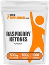 BulkSupplements.com Raspberry Ketones Powder - Raspberry Ketones dodatek, Antioksidant Vir - za energetsko podporo, Gluten Free, 500mg na Serving, 500g (1.1 lbs) (Pack of 1)
