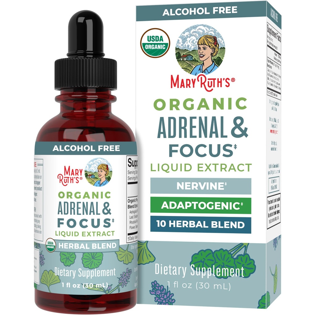 MaryRuth Organics - USDA Organic Brain Nootropic dodatek za odrasle z Ginkgo Biloba & Astragalus 