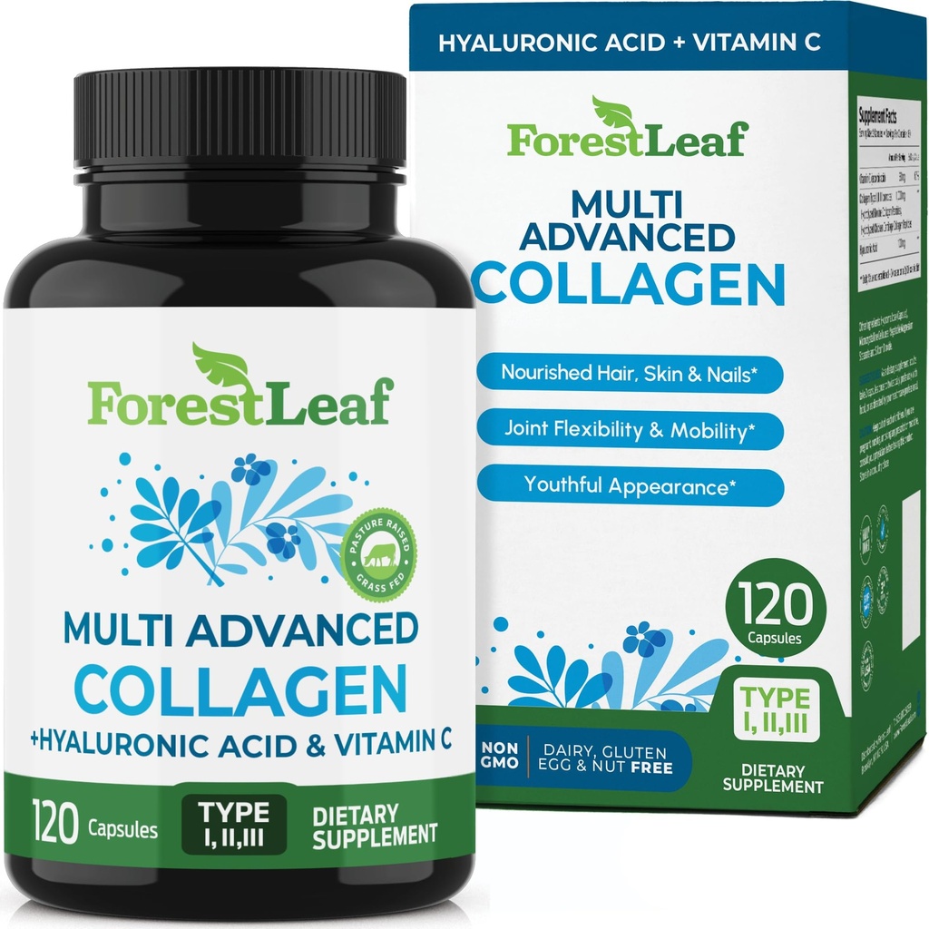 ForestLeaf Multi colagen tablete s hialuronsko kislino + vitamin C 