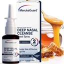 ManukaGuard Medical Grade Manuka Med Natural Nasal Spray s Saline Solution za Congestion podporo, Sinus in Alergy Relief, Nasal Moisturizing, Nova Zelandija Med, MGO 600, 0.65 fl oz Steklenica