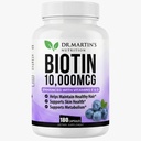 Močni biotin (vitamin B7) 10.000 μg z vitamini D & E dodatek 