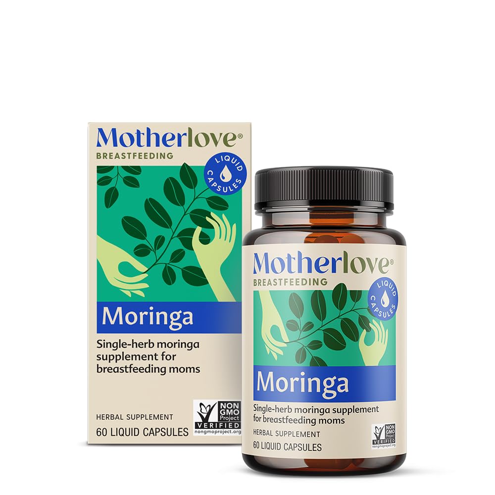 Matherlove Moringa (60 tekočih kap) Dojenje dodatek za podporo oskrbo z mlekom dojke – Ne-GMO, Organic Herbs, Vegan, Kosher
