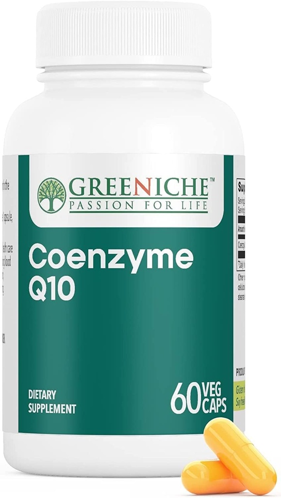 Greeniche Coencim Q10, 60 Caps, visoka absorpcija Coq10, Vegan, Gluten Free