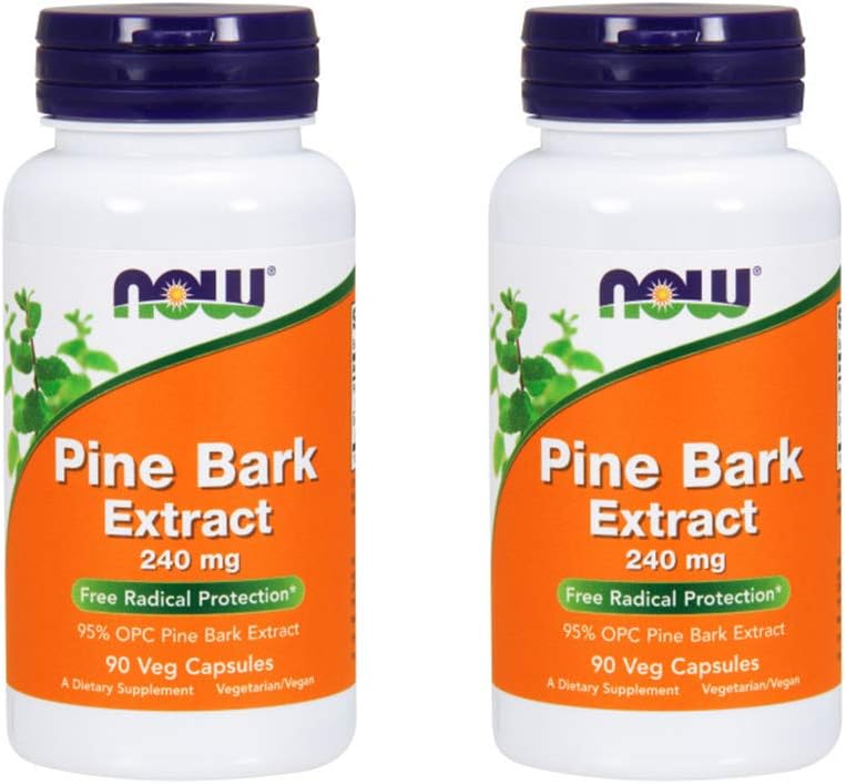 NOW Foods Pine Bark Extract 240 mg, 90 Zelenjavna kapsula (2 pakiranji)