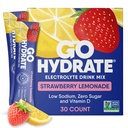 GoHydrate Nizki natrijevi elektroliti v prahu Pakiranja brez sladkorja - takojšnja hidracija Dnevna pijača Mix - nič sladkorja voda aroma Packet Samci z vitaminom D - (Jagodna limonada, 30 pakiranj)