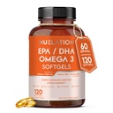 Omega 3 ribje olje 2000mg. ribje olje Omega 3 Dopolnila za podporo zdravje srca, možganske funkcije in kardiovaskularni sistem - Ne-GMO, Gluten-free & Keto-prijateljski - 60 Serving, 120 Softgels