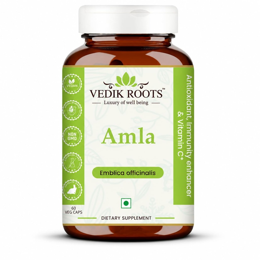 Kapsule Amla 100% Organska Imunity Enterpriater Natural Source of Vitamic C Zeliščni dodatki (60 kapsul) (paket po 1)