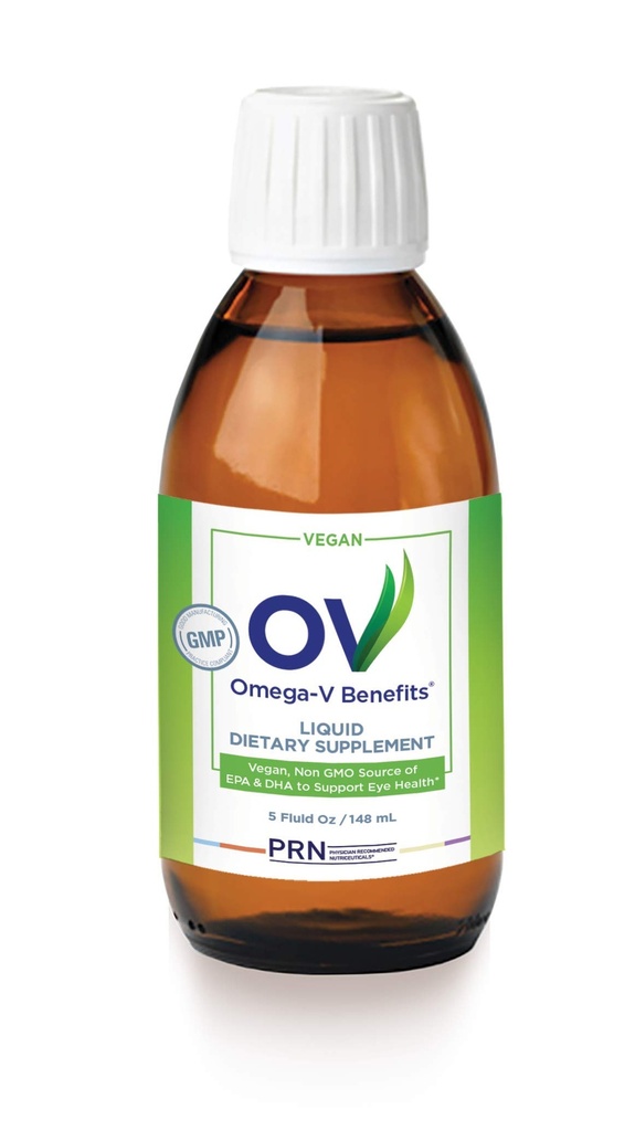 Omega-V koristi Liquid Omega 3 dodatek - 5 oz, 30-dnevno oskrbo - Vegan dodatek s 1000mg EPA & DHA za zdravje oči