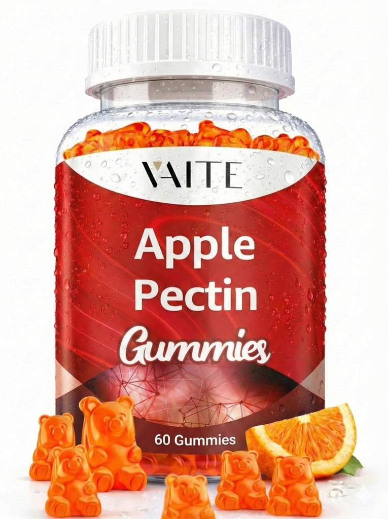 Apple pektin Gumies - Visoko-Fiber dodatek z 2000mg naravne holesterol Spodnja podpora, spodbuja prebavne Wellness & Stomach Comfort, Non-GMO & Gluten brezplačno zeliščni dodatki - 60 Vegan Gummy