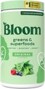 Bloom Nutrition Superfood Greens Powder, Prebavne encime s probiotiki in prebiotiki, Gut Health, Bloating Relief za ženske, Klorella, Green Juice Mix z peso Root Powder, 60 SVG, Original