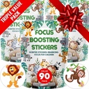 Fokus Pospeševanje nalepke (90 Pack) - Zdrave možganske podpore za pozornost, Papir, Bubble Design, Brez drog, Oblačila, Unisex