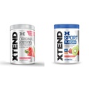 XTEND Original BCAA Powder Watermelon Eksplozija & Sport BCAA Powder Strawberry Kiwi Splash - Elektrolitni prašek za regeneracijo in hidracijo z aminokislinami - 30 Servingov
