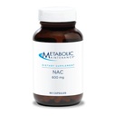 Presnovne vzdrževalne NAC 600 mg kapsule - N- Acetil Cistein 600 mg Dopolnilo za jetra in imunske podpore - antioksidantna obramba za moške in ženske 50+ - 60 kapsul