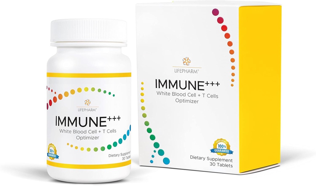 IMMUNE+++ Vitalne esencialne vitamin C dodatek - 500mg - povečanje imunitete s 3 Močne mešanice zeliščnih in botaničnih sestavin - povečanje belih krvnih celic in celic T - 30 tablet