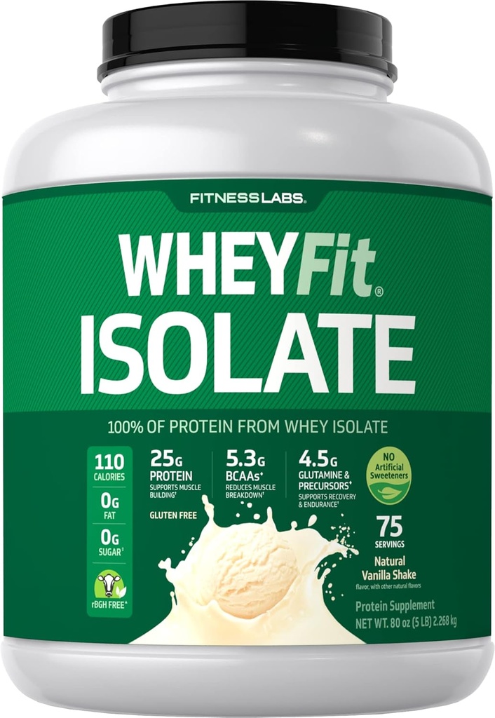 Whey Protein Isolate WheyFit (Naravna vanilija), 5 lb (2.268 kg) steklenica