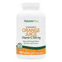 NaturesPlus oranžni sok žvečljivi vitamin C - 500 mg, 180 Tablete - Visoko moč imunske podpore dodatek, antioksidant - Nežen na želodcu - Vegetarijanski, Gluten-free - 180 Sluge