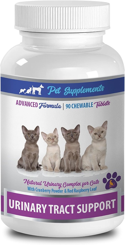 urha klicati urinarno dieto - Sečnina Tract Podpora - za mačke - naravna formula - Chewable - mačka Cranberry urinarno - 1 steklenica (90 Chews)