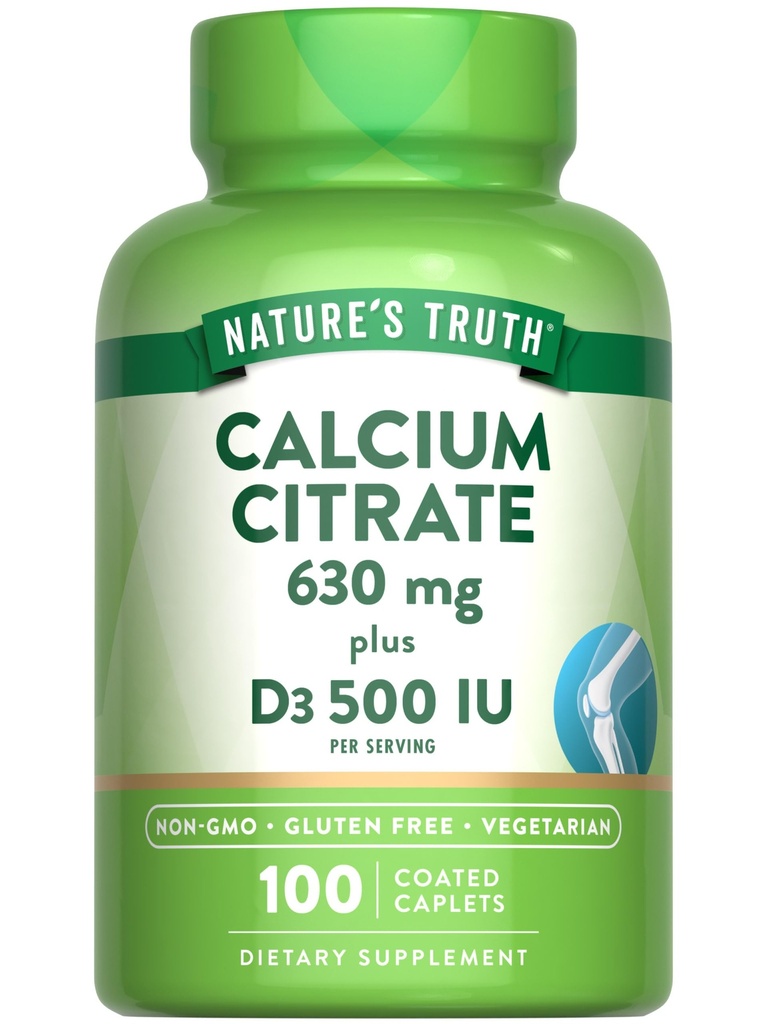 Resnica narave Kalcijev citrat z vitaminom D3 