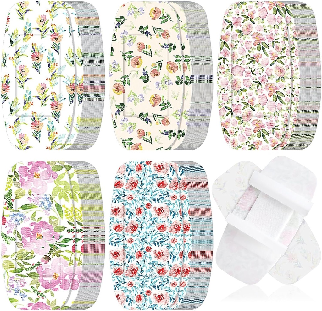 Sinmoe 100 Pcs Veliki Bandages 2 x 4 Inch Latex prost Big Adhesive cvetlična skrb Fleksibilne tkanine Bandages za nego in zaščito ran