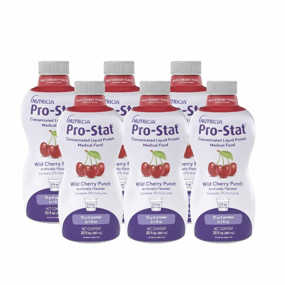 Pro-Stat koncentrirani tekoči beljakovin Medical Food - Wild Cherry Punch, 30 Fl Oz steklenica (zadeva 6)