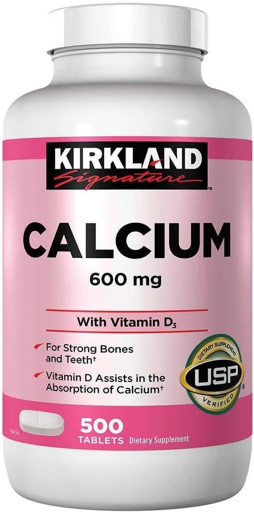 Kirkland signature Calcium, 600 mg + D3, 500- Count tablete