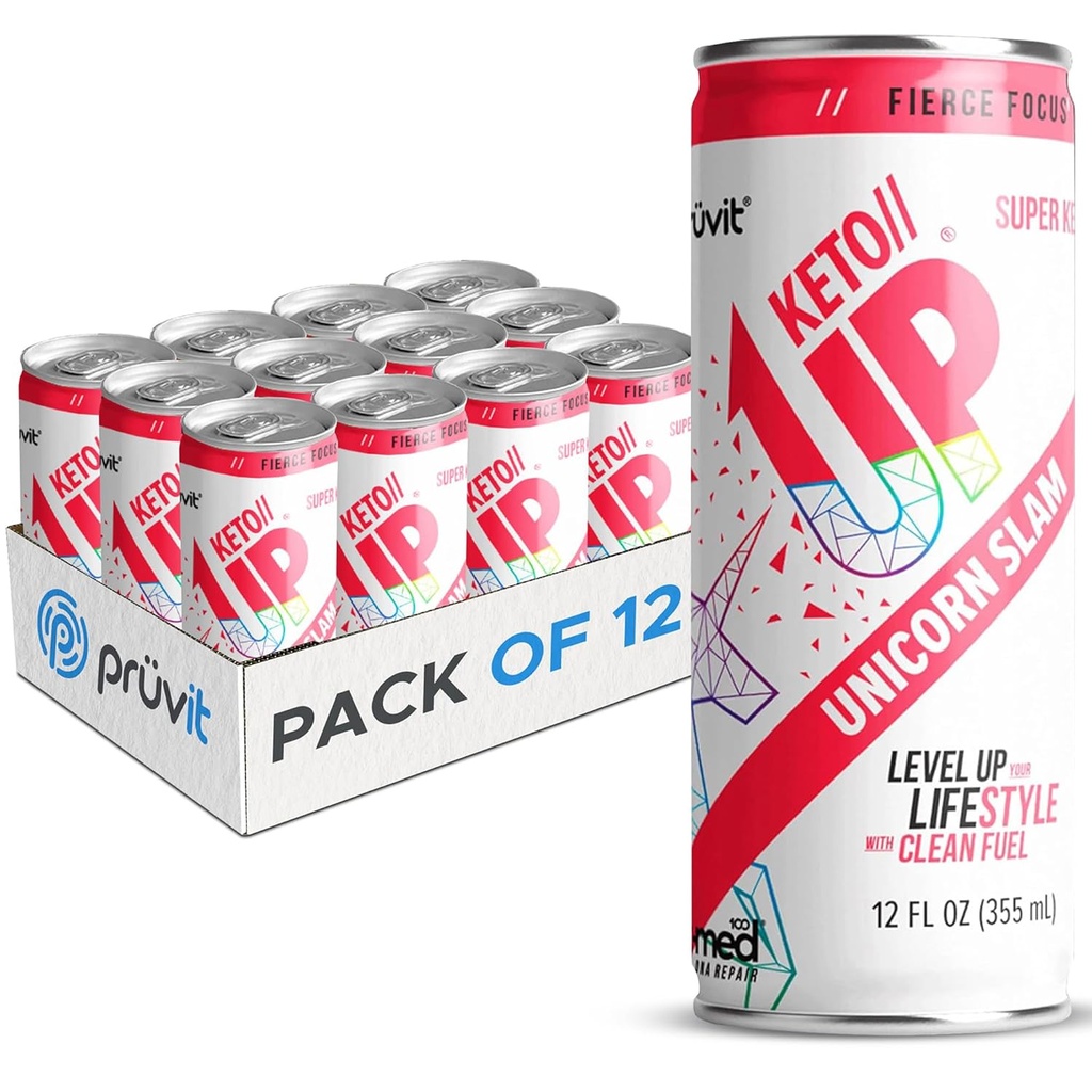 Samorogov Slam Keto//Up® pijača – pripravljen za pitje Ketones za fokus za moške in ženske 12 paket