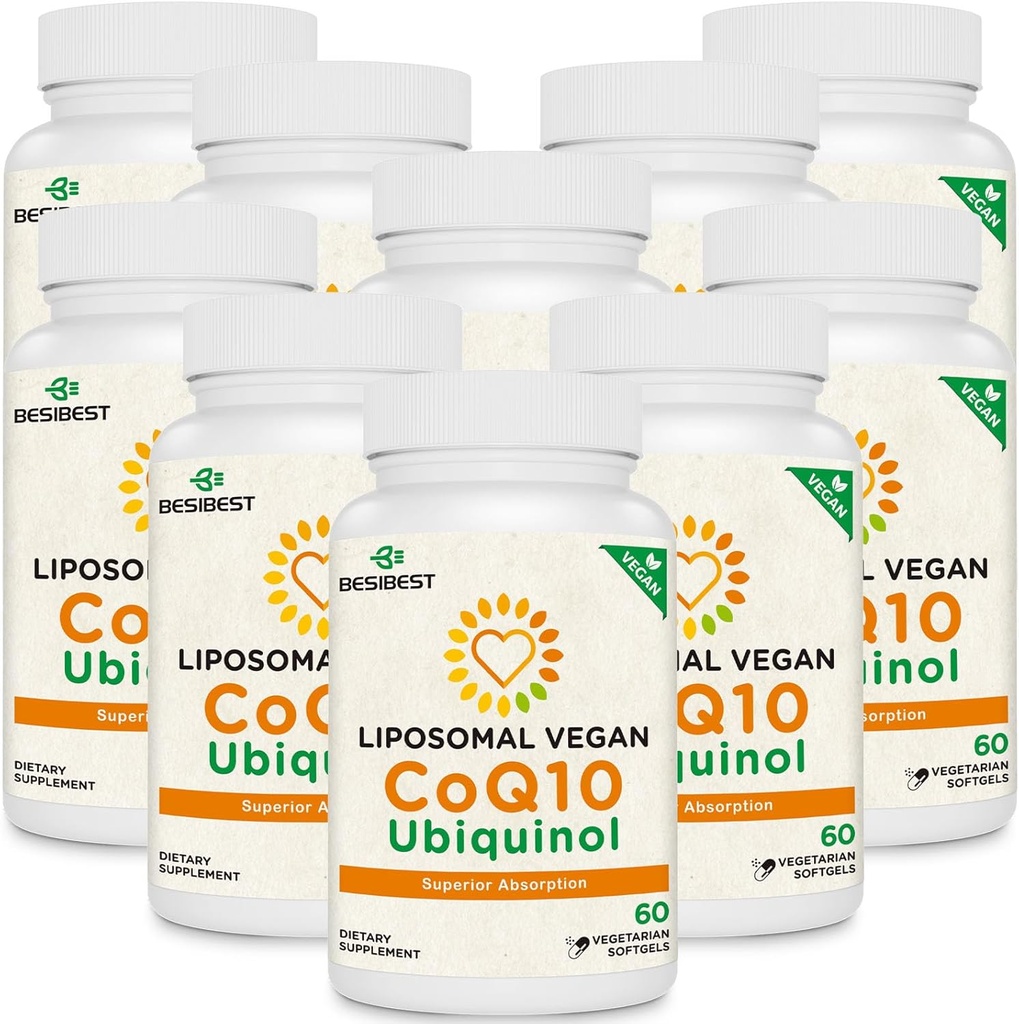 1000 mg liposomski CoQ10 Ubikinol, 600 Veganski softgels, visoka absorpcija Ubikinol CoQ10 dodatek, Aktivni antioksidant oblika koencima Q10 za delovanje srca in proizvodnjo energije