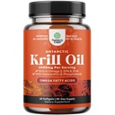 Antarktika Krill Oil 2000mg Mehkužci na serviranje - Omega 3 Krill Oil Supplement with EPA DHA & Astaksantin (60 Count (Pack of 1)