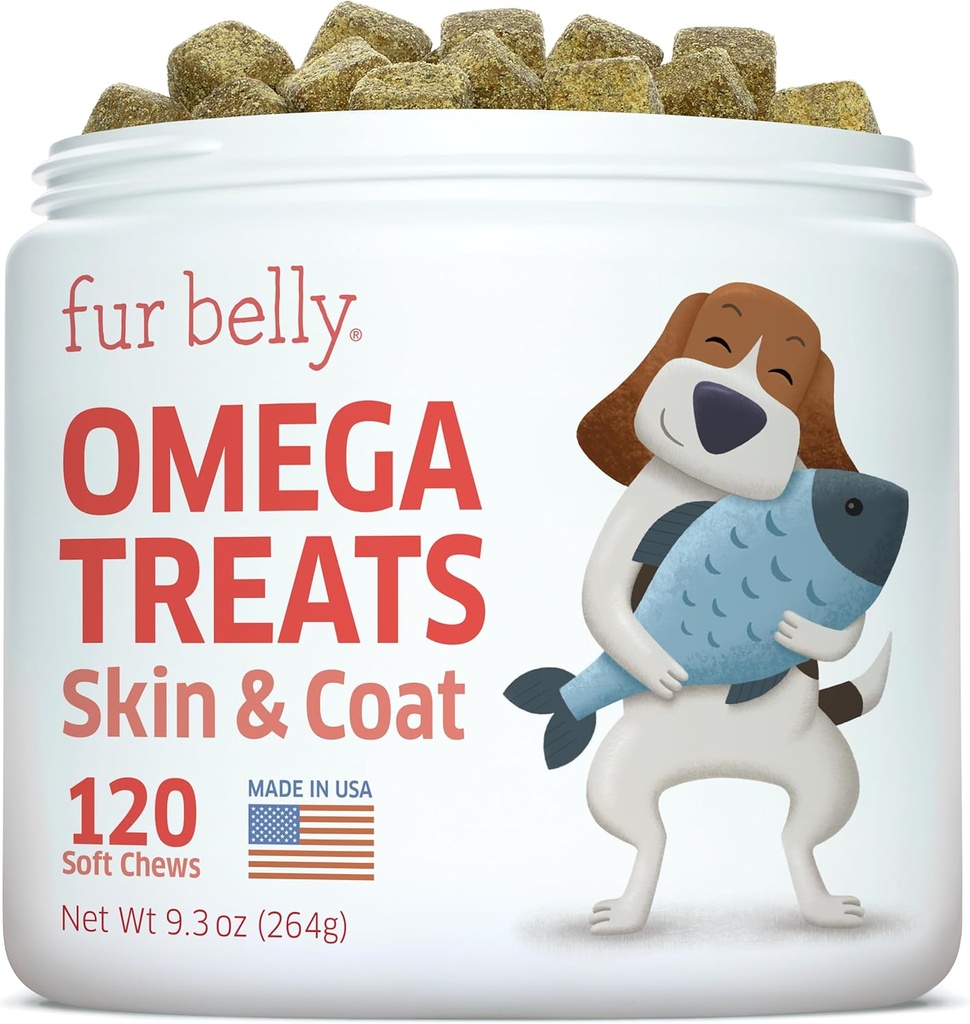 Lososovo olje za pse - divje aljaško ribje olje za pse - Omega 3 za pse - srbečica Relief za pse - zdravje psa Alergija - Relief Dog Srbečica Relief - 120 Pasje ribje olje Mehki žveči