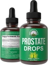 Pomoč prostate za zdravje moških. Vegan Kosher Prostata Tekoče kapljice z organsko žago Palmetto, Nettle, Kurkuma, Peppermint, Wild Sarsaparilla + Rdeča korenina
