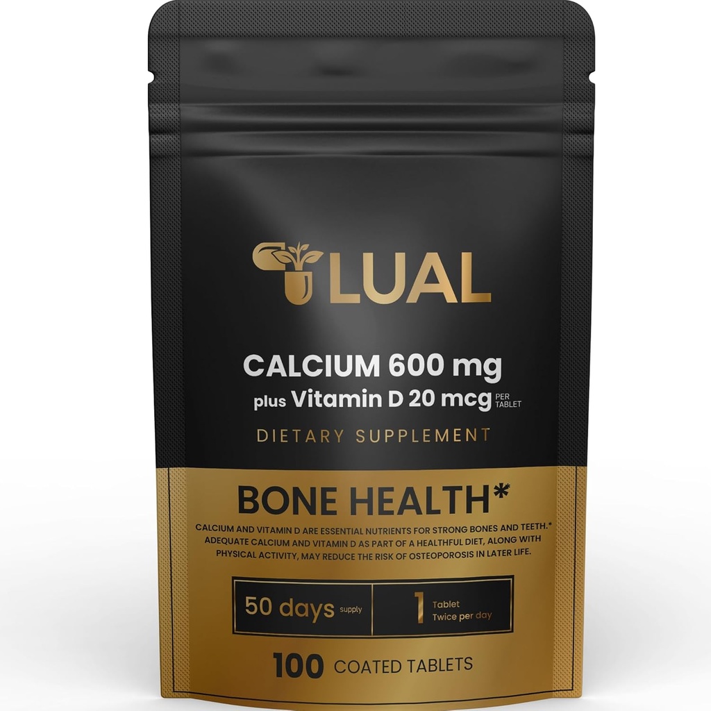 DUAL Kalcijevo zdravje kosti Dodatne tablete, 600 mg, 100 Število