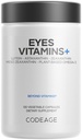 Codeage Eyes Vitamini - AREDS 2 Based Formula Supplement - 2-mesečni dovod - Vitamini A, C, E, cink, lutein, astaksantin, Zeaksantin, Eyebright, Marigold, borovnica, Žafran, Omega-3-120 Kapsule