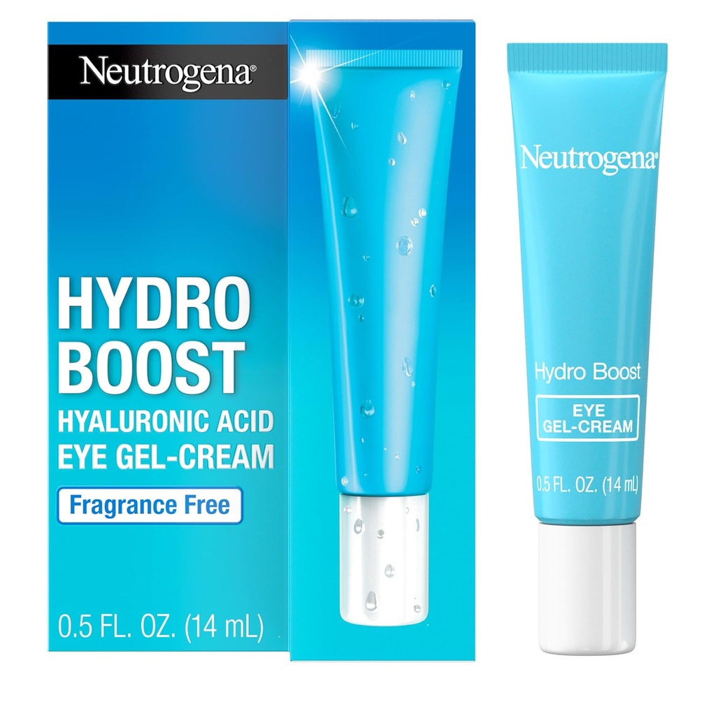 Nevtrogena Hydro Boost pod kremo za oči, s prečiščeno hialuronsko kislino, ohranja pod očesom videti gladek in hidriran, Fragrance prost in ne-komedogeni, 0.5 oz