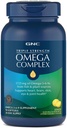 GNC Trojna moč Omega Complex Omega 3, 6, 9 Dopolnilo, 1725mg, limonina aroma, podpira srce, možgane, kožo, oči in skupno zdravje, 90 Mehkužci