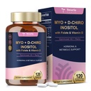 Totaria Myo-Inositol & D-Chiro Inositol Supplement Capules 3075mg, Plus multivitaminski vitamin D3, Folat, Idealno 40:1 Razmerje - Hormonsko ravnovesje za ženske in jajčnika* Podpora 