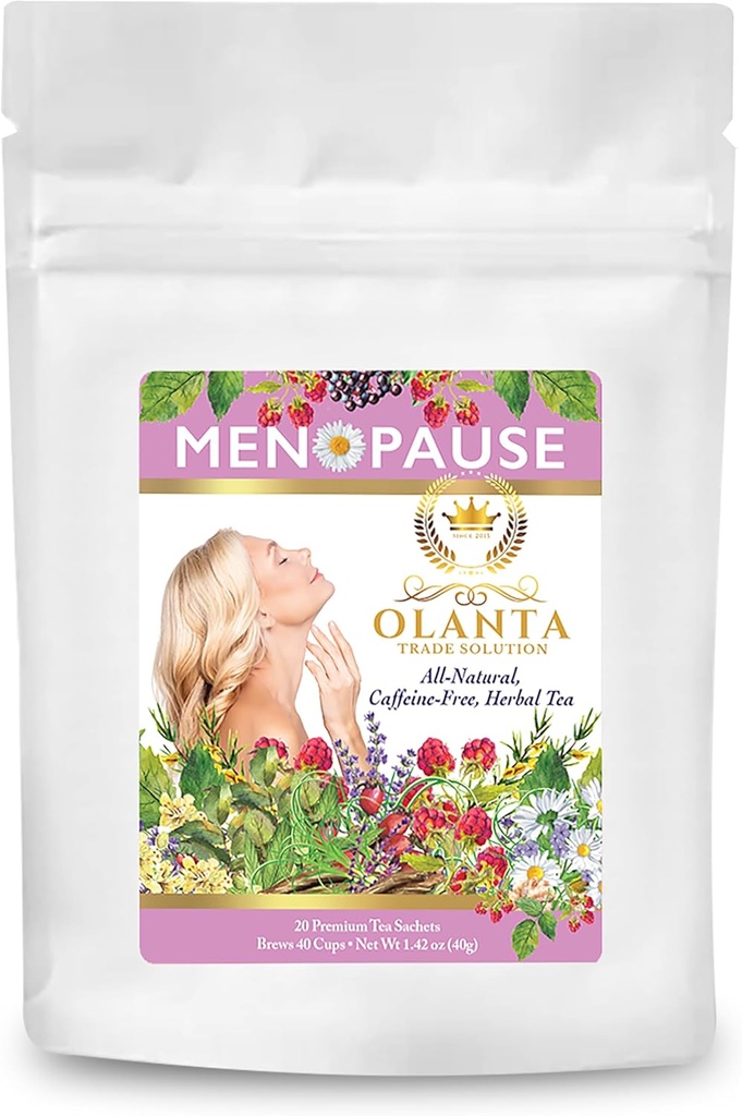 Menopause čaj - vroče Flashes Menopause Relief Natural, Menopause Dodatki za ženske za vroče Flashes & nočno potenje, Menopause Podpora Zelišča - 20 Premium čajne vrečke