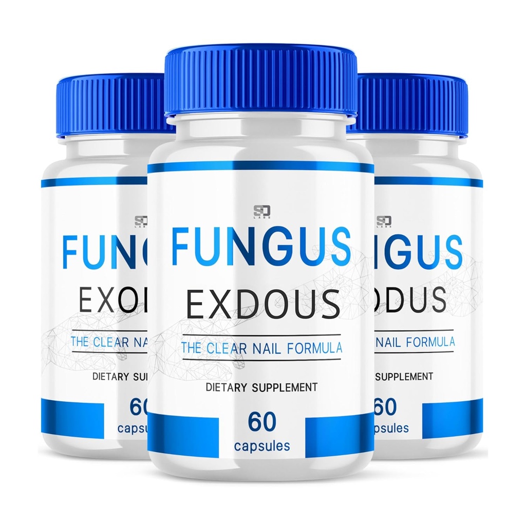 (Pack of 3) Fungus-Exdous - tablete podpira močne zdrave naravne nohte - 180 kapsul, bela