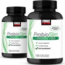Sila Factor ProbioSlim + Prebiotic Fiber, Presnova Booster za ženske in moške, Prebavna zdravstvena podpora, izvleček zelenega čaja in Psyllium Husk Fiber, 120 število (Pack po 2)