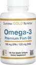 California Gold Nutrition Omega-3 Premium ribje olje, koncentrirana Formula z EPA & DHA, Podpora za Optimal Lipid Profile & Immune System, Gluten Free, Non-GMO, 100 Fish Želatina Softgels