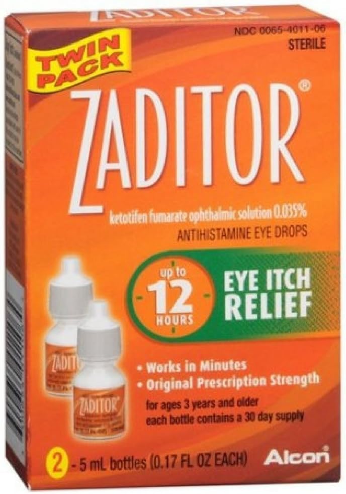 Zaditor Antihistaminik Kapljice za oči Dvojno pakiranje 0, 34 Fl oz