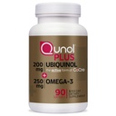 Qunol Plus Ubikinol Coq10 200mg z Omega 3 250mg ekstra moč antioksidant (Bovinska različica), 90 število