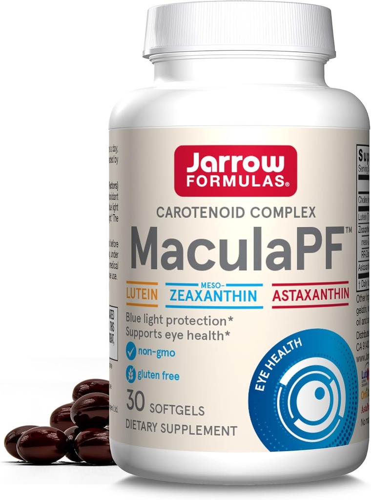 Jarrow Formulas MaculaPF Karotenoid kompleks, Prehranska dopolnila, Podpira zdravje oči, 30 Softgels, Do 30 dni dobave