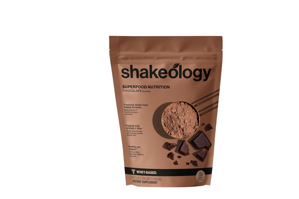 Shakeology 0g Dodani sladkor Whey Protein Powder Mešanica, Gluten-free Shake z vitamini in minerali – Pomaga podpreti zdravo hujšanje, Lean Muscle, Gut Health – Čokolada, 30 Servings