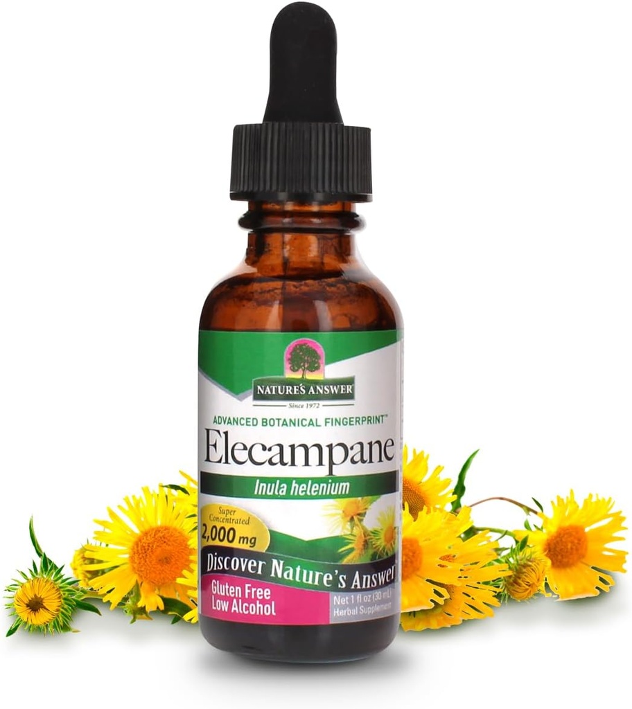 Narava je odgovor Elecampane Root z organskim alkoholom, 1-Fluid Ounce