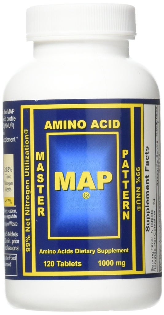 Zemljevid 2 X Master Aminokislinski vzorec 1000mg mišice stavbe