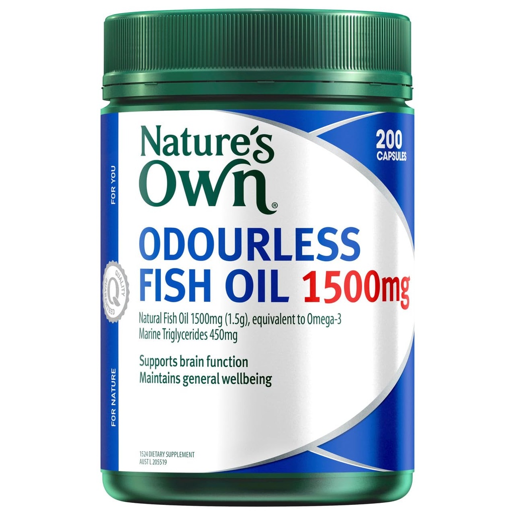 Narava je Omega 3 Visoka moč Odourless ribje olje 1500 MG X 200 Caps