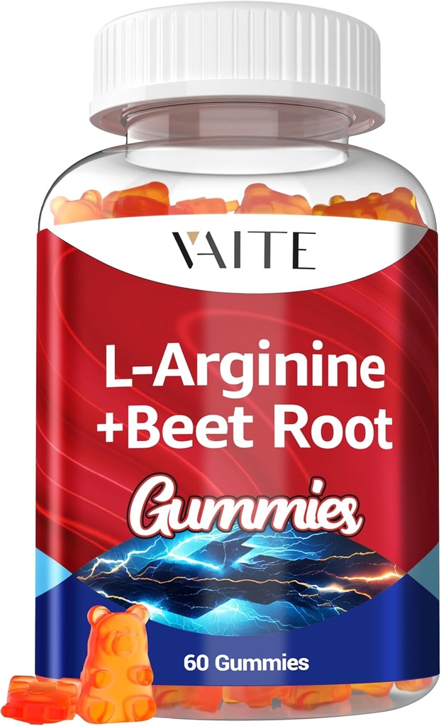 L Arginine dopolnilo pesa korenske žvečilke - dvojna moč, energijska okrepitev, kroženje podpora in stamina, organska žvečljive kroglice dodatki za moške in ženske, Vegan Gummy, Non-GMO, Sugar-free