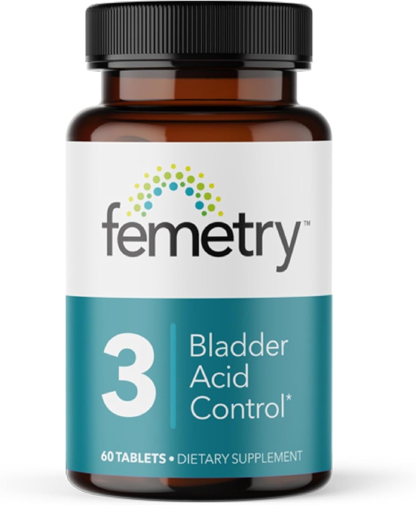 LifeSeasons Femetria Bladder Acid Control - Podpora za intersticijski cistitis - Zmanjšanje kislosti urina v Bladder - Lajša plameni, ki jih jedo ali pijejo kisle hrane - 60 tablet