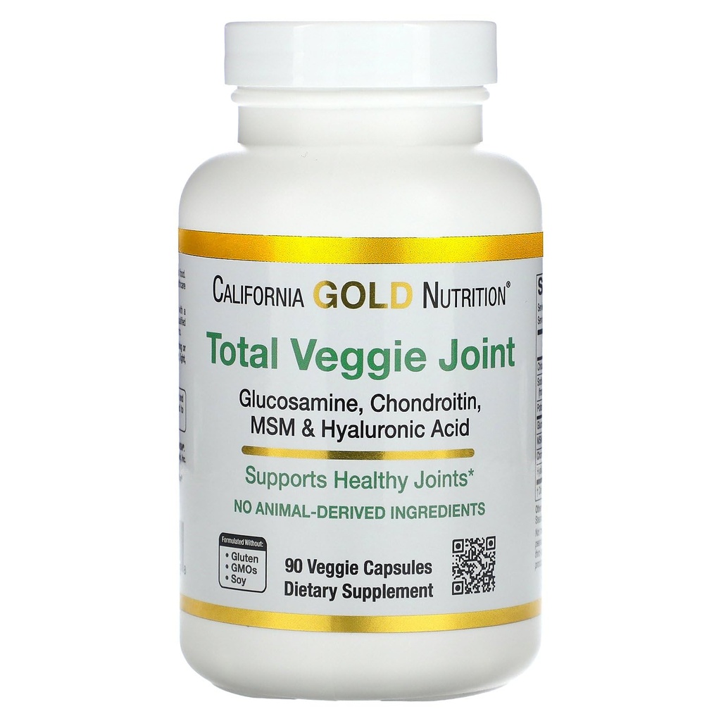 California Gold Nutrition vegetarijanski glukozamin, hondroitin, hialuronska kislina, MSM, skupni Veggie Joint & Bone Support Formula, Non GSO, No Soy, Gluten Free, 90 Veggie kapsule